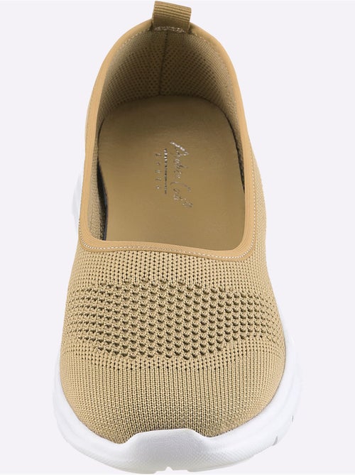 Ballerines en textile respirant avec motif tricot ajouré et semelle EVA - Taille standard - Helline - Kiabi