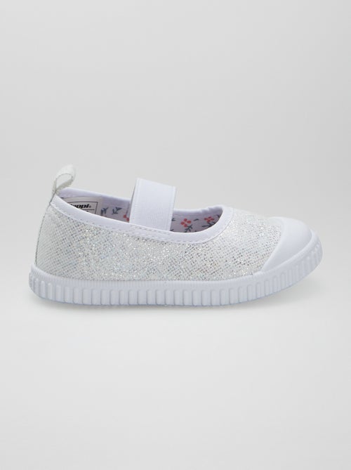 Ballerines en toile à bride élastique - Kiabi