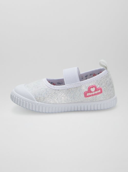 Ballerines en toile à bride élastique - Kiabi