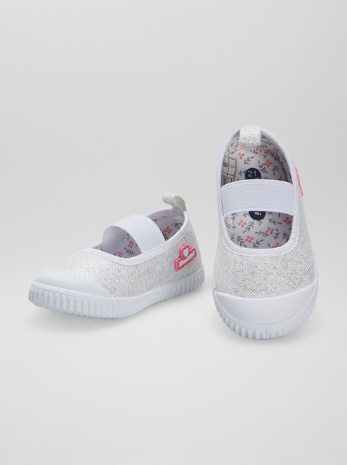 Ballerines en toile à bride élastique - Kiabi