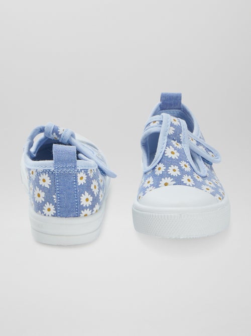 Ballerines en toile à scratch - Kiabi