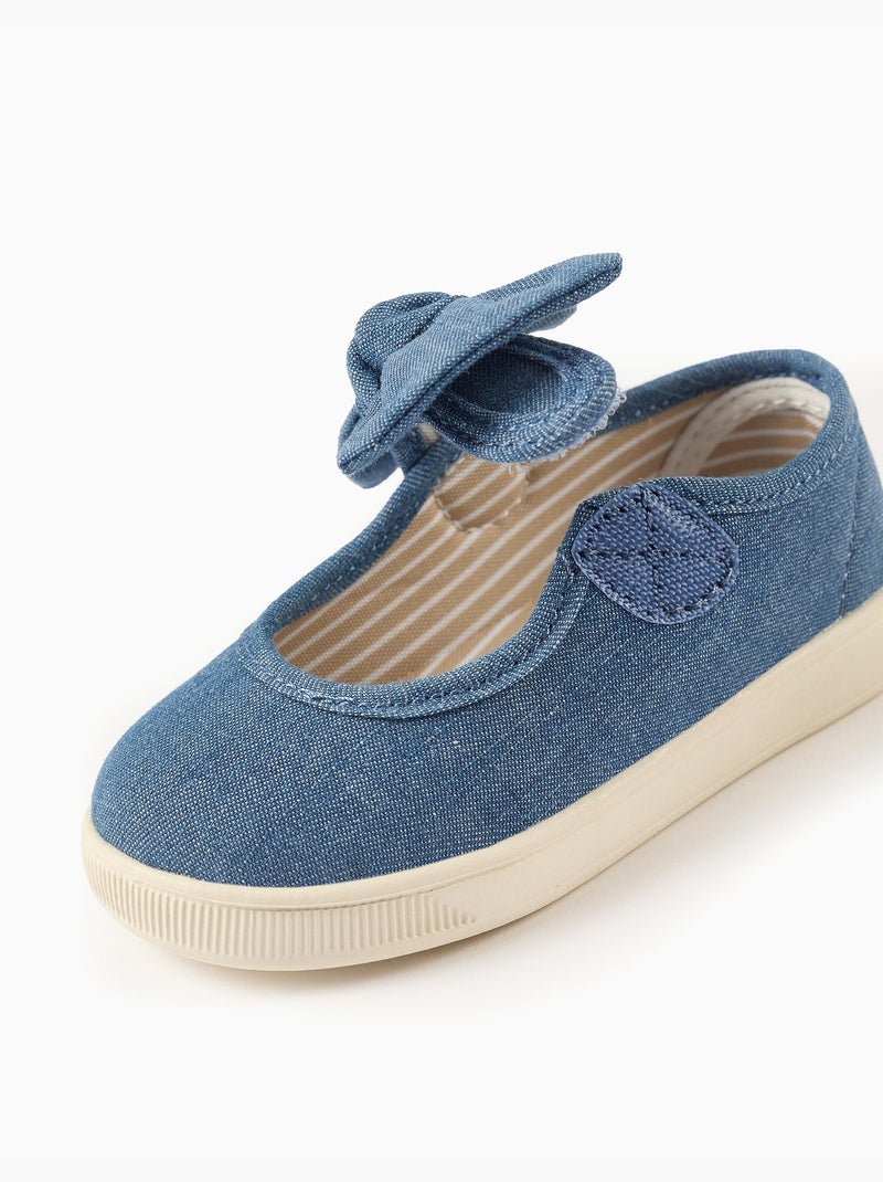 Ballerines en toile à semelle souple Bleu Bleu - Kiabi