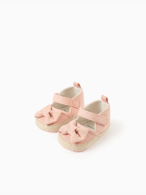 Ballerines en toile avec nœud - Kiabi