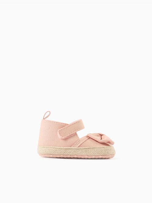 Ballerines en toile avec nœud - Kiabi