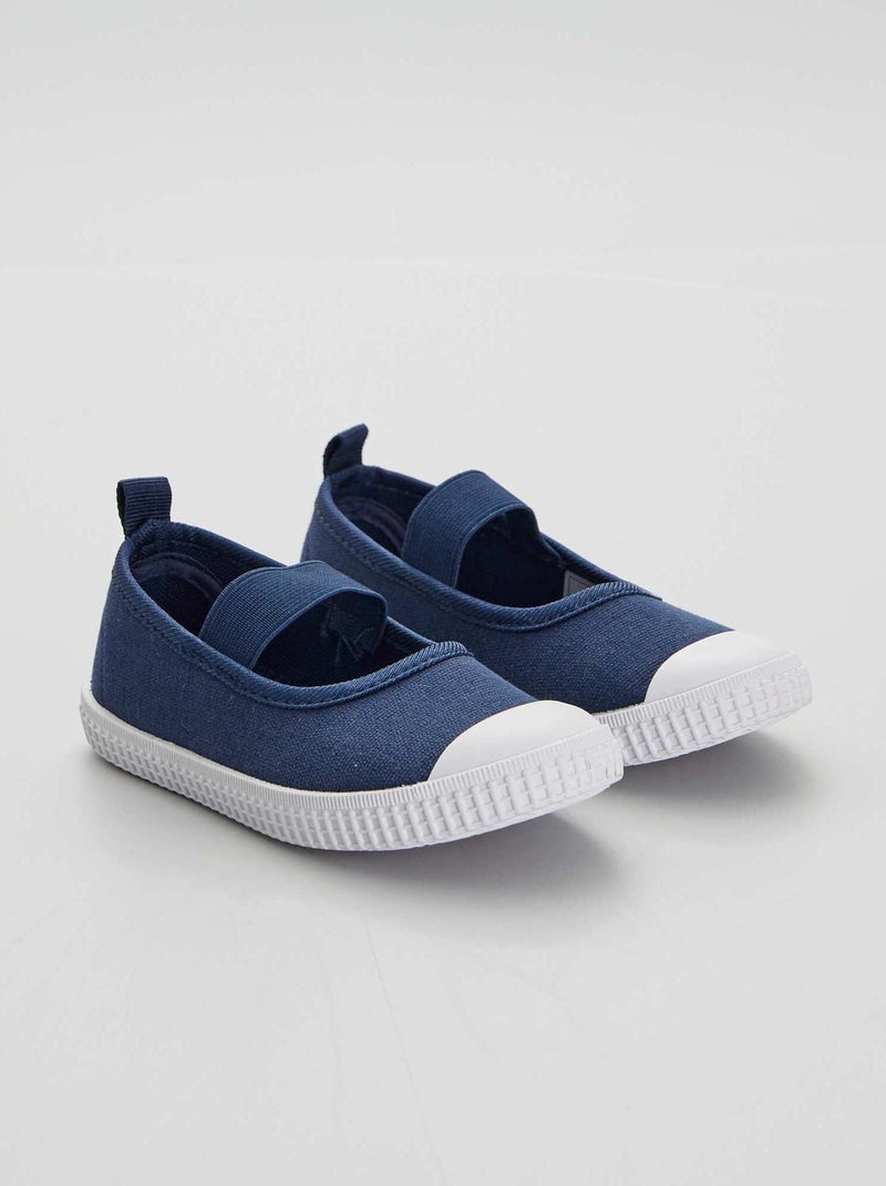 Ballerines en toile Bleu - Kiabi
