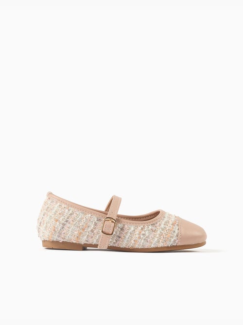 Ballerines en tweed avec bride - Kiabi