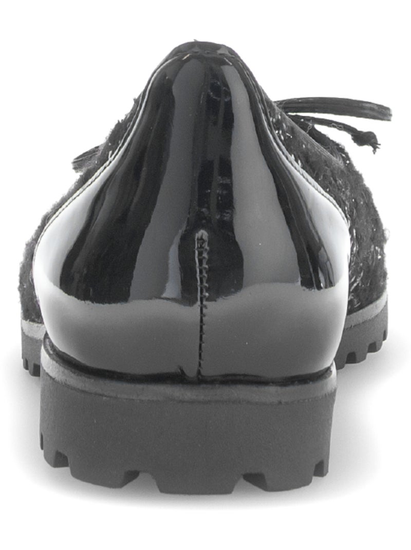 Ballerines  en tweed Noir - Kiabi