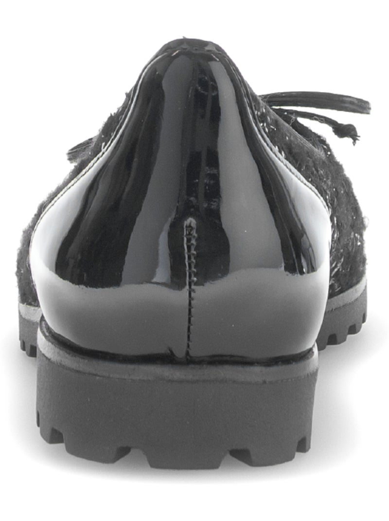 Ballerines  en tweed Noir Noir - Kiabi