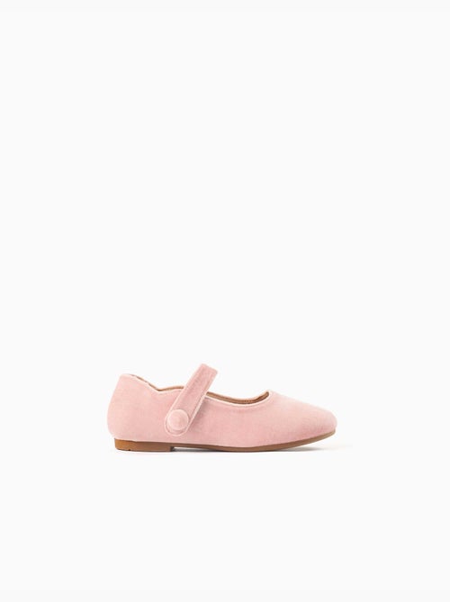 Ballerines en velours avec fermeture à scratch - Kiabi Ballerines en velours avec fermeture à scratch - Kiabi
