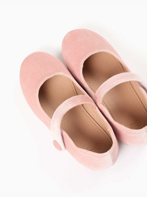 Ballerines en velours avec fermeture à scratch - Kiabi Ballerines en velours avec fermeture à scratch - Kiabi