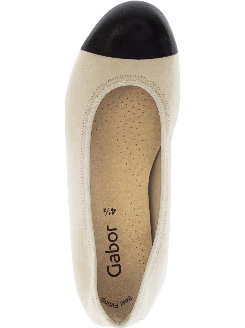 Ballerines  en velours Beige - Kiabi