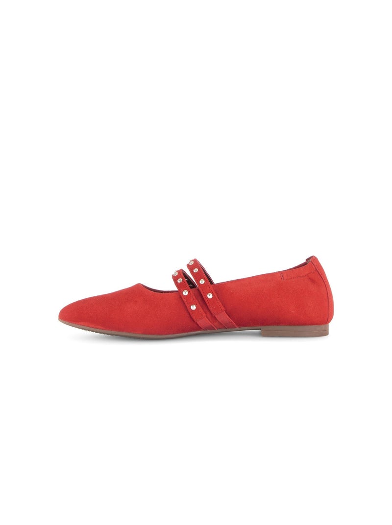 Ballerines  en velours Rouge - Kiabi