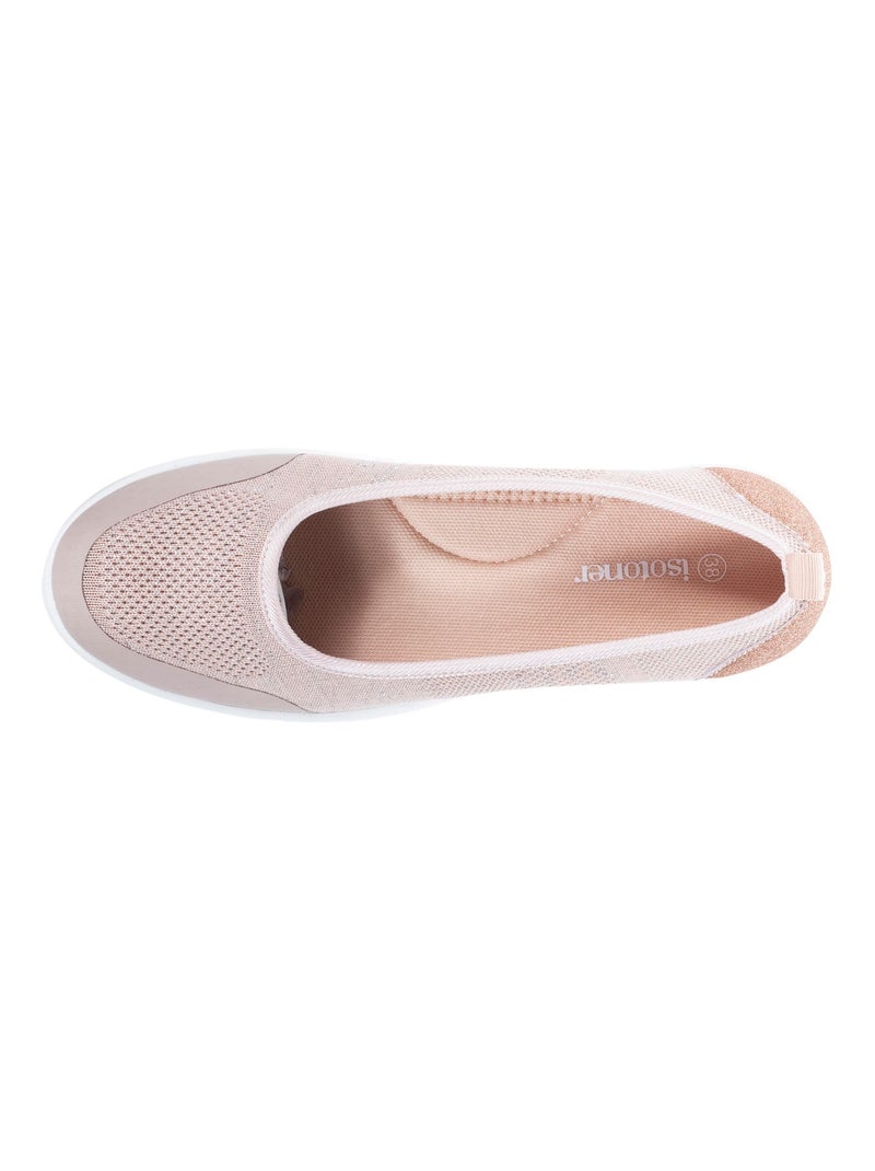 Ballerines facile à enfiler, semelle à mémoire forme, confortable et légère  Isotoner Rose clair - Kiabi
