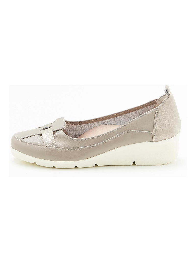 Ballerines fantaisie compensées Amortyl - Damart Taupe - Kiabi