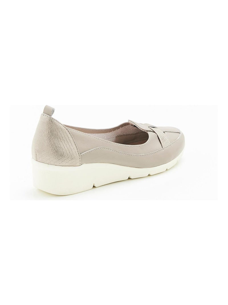 Ballerines fantaisie compensées Amortyl - Damart Taupe - Kiabi