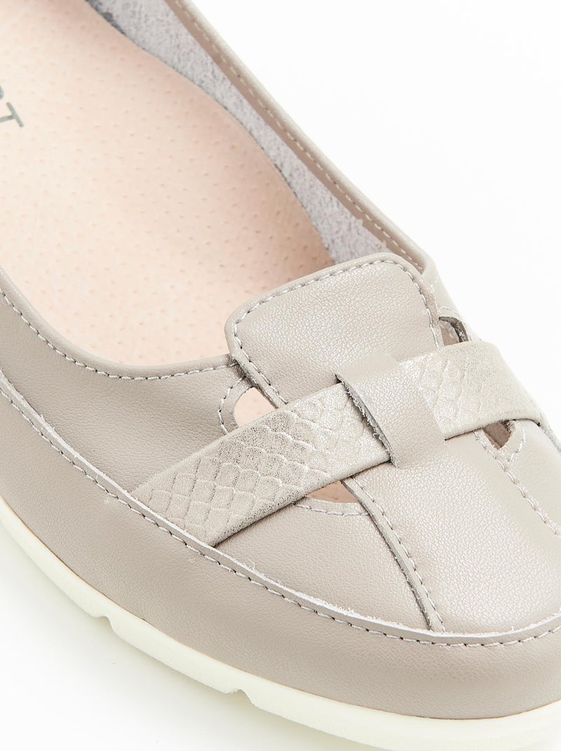 Ballerines fantaisie compensées Amortyl - Damart Taupe - Kiabi
