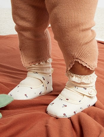 Chaussures Chaussons Vetements Bebe Blanc Kiabi