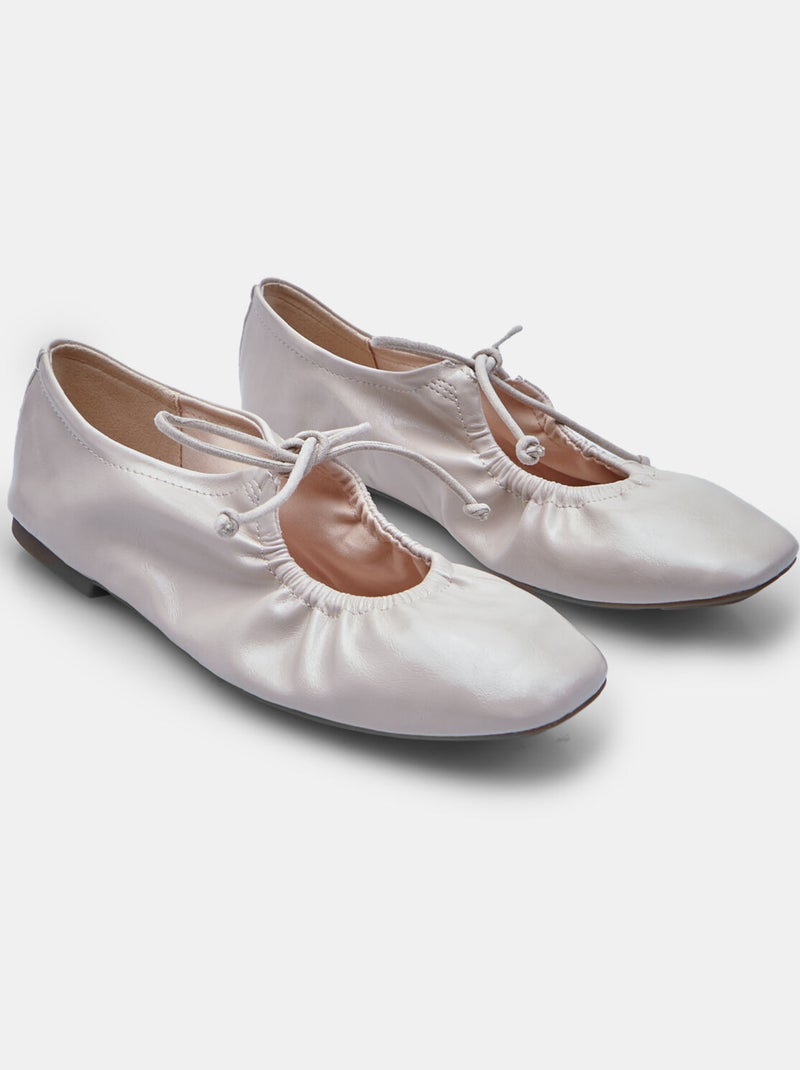 Ballerines froncées avec noeud BATA Beige - Kiabi