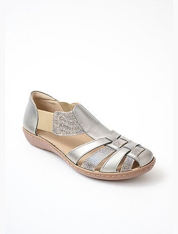 Ballerines largeur confort élastiquées cuir - Afibel