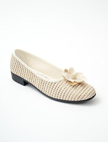Ballerines largeur confort toile