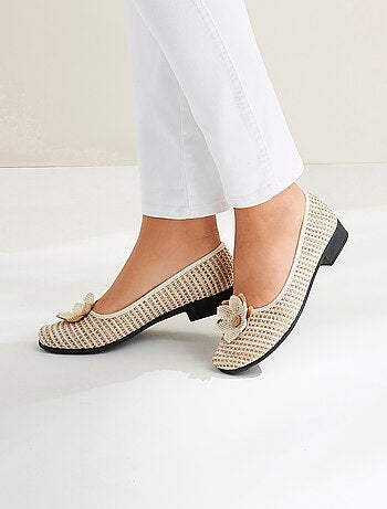 Ballerines largeur confort toile