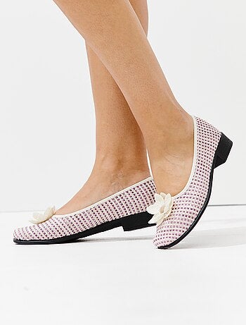 Ballerines largeur confort toile