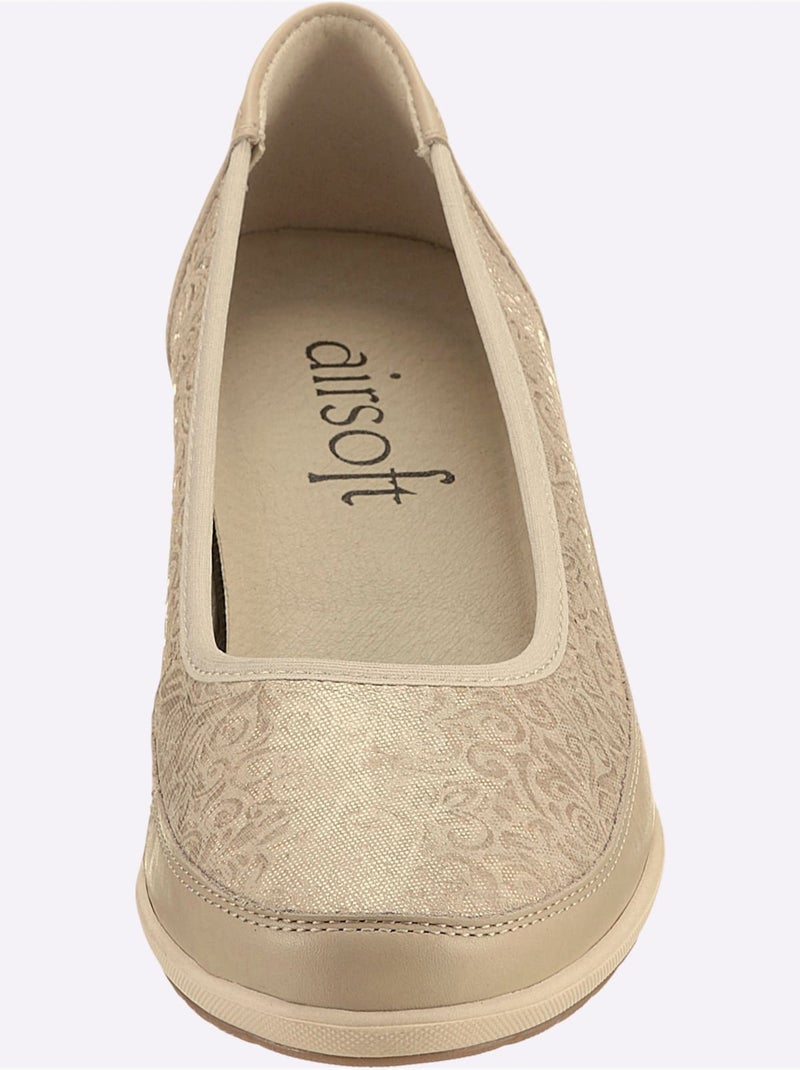 Ballerines Largeur Pied Fort - Taille Standard - Witt Beige - Kiabi