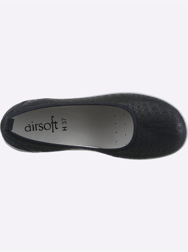Ballerines largeur pied fort - taille standard - witt Bleu marine - Kiabi