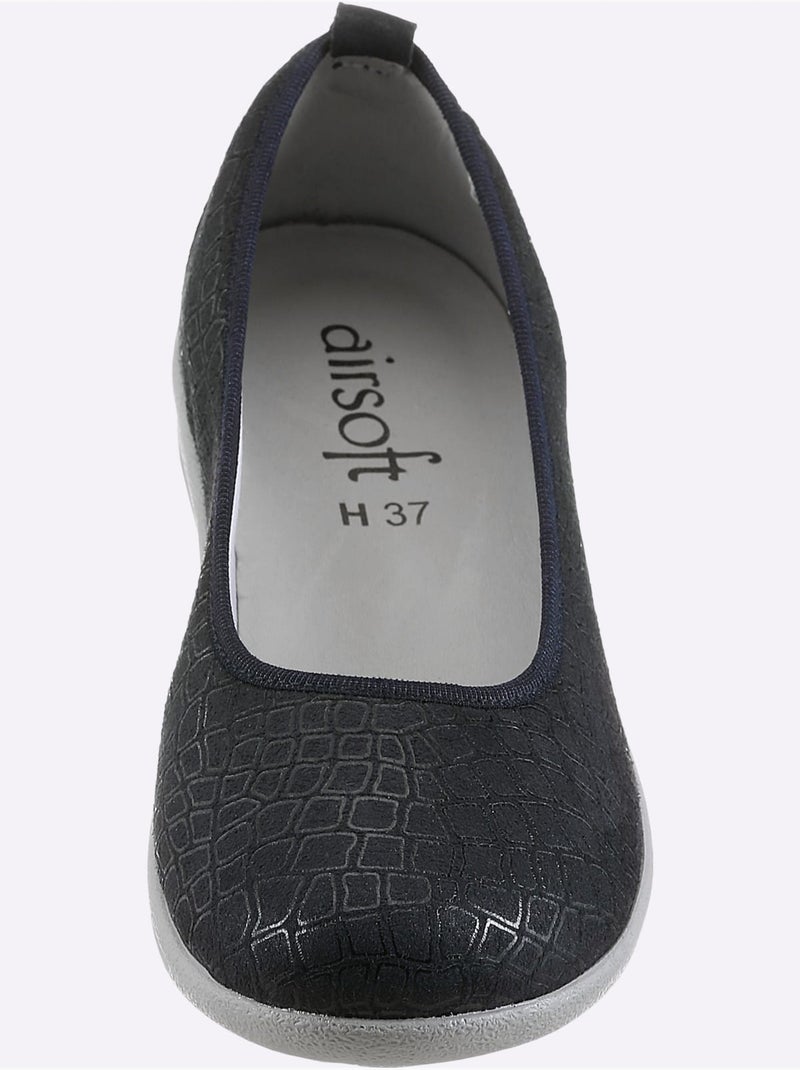 Ballerines largeur pied fort - taille standard - witt Bleu marine - Kiabi