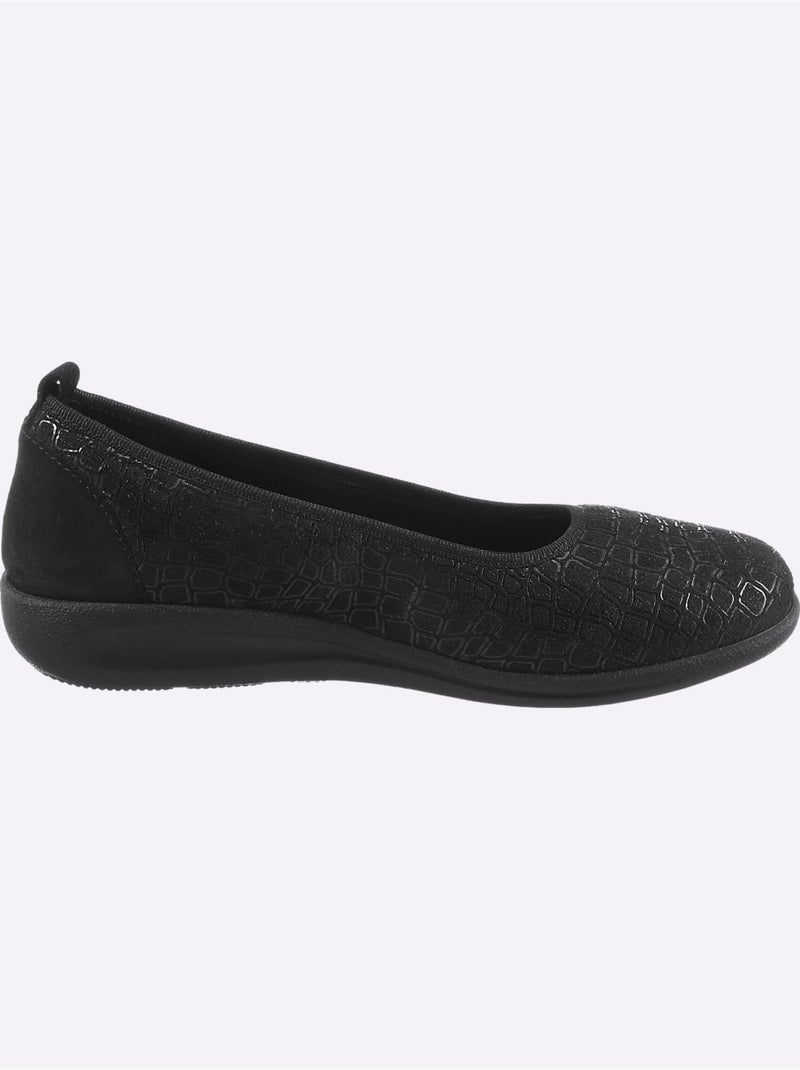 Ballerines largeur pied fort - taille standard - witt Noir - Kiabi