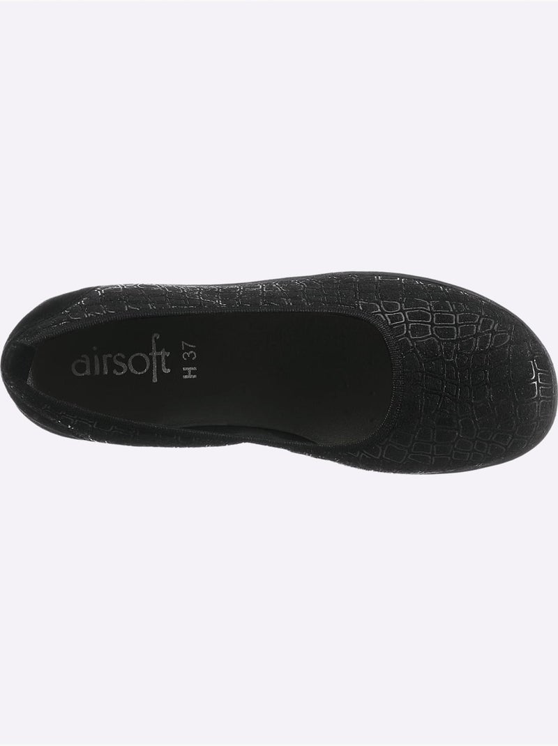 Ballerines largeur pied fort - taille standard - witt Noir - Kiabi