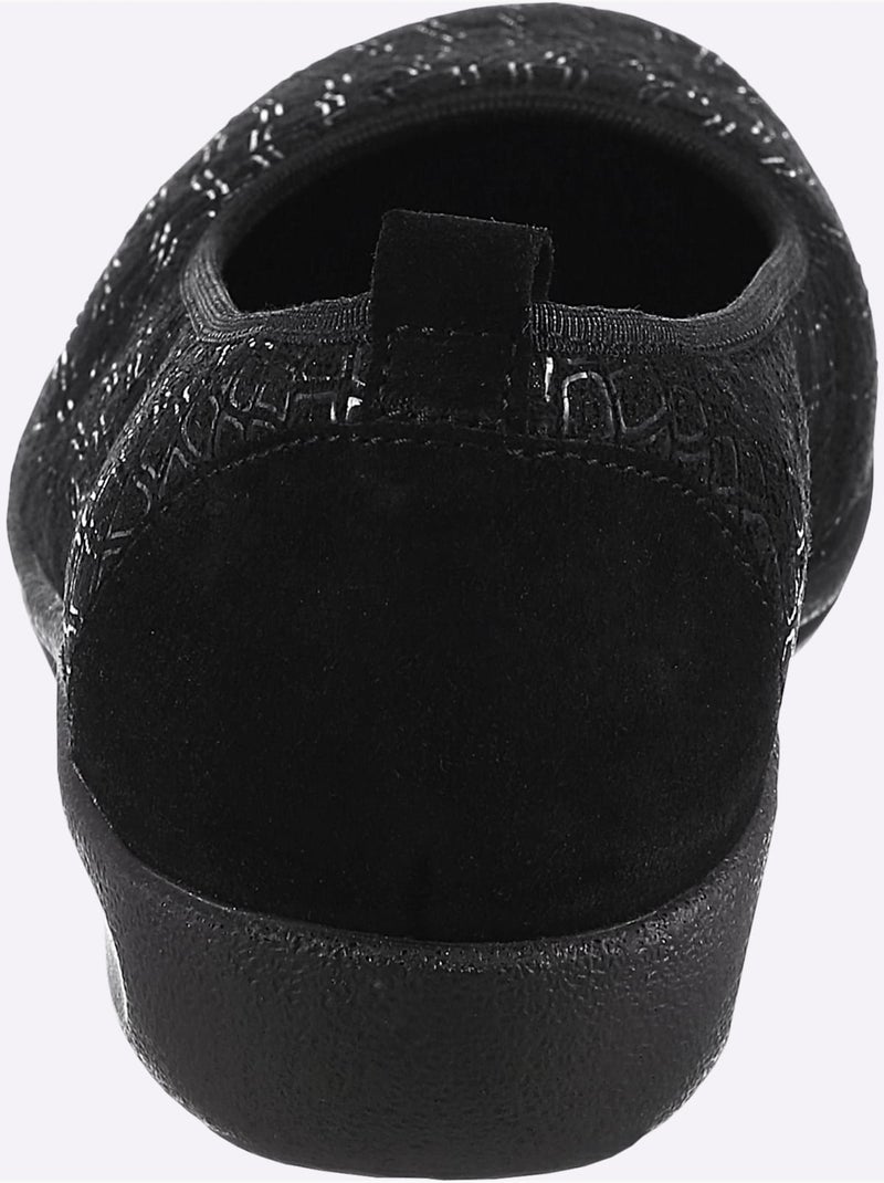 Ballerines largeur pied fort - taille standard - witt Noir - Kiabi