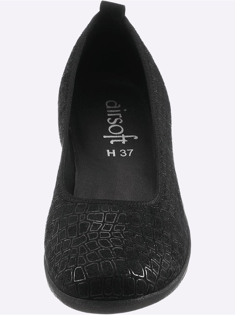 Ballerines largeur pied fort - taille standard - witt Noir - Kiabi