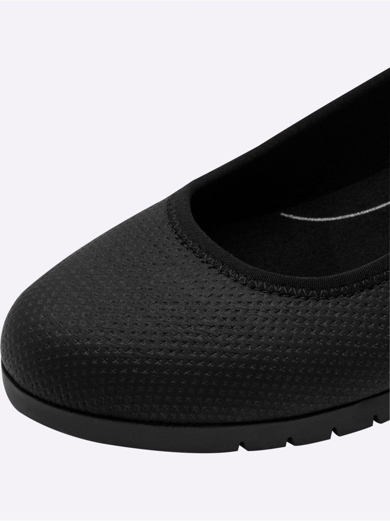 Ballerines Largeur Pied Fort - Taille Standard - Witt Noir - Kiabi