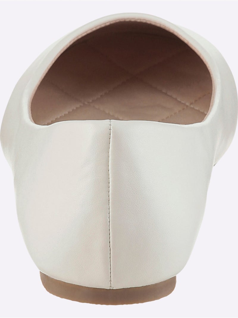 Ballerines Largeur Pied Normal - Taille Standard - Witt Blanc - Kiabi