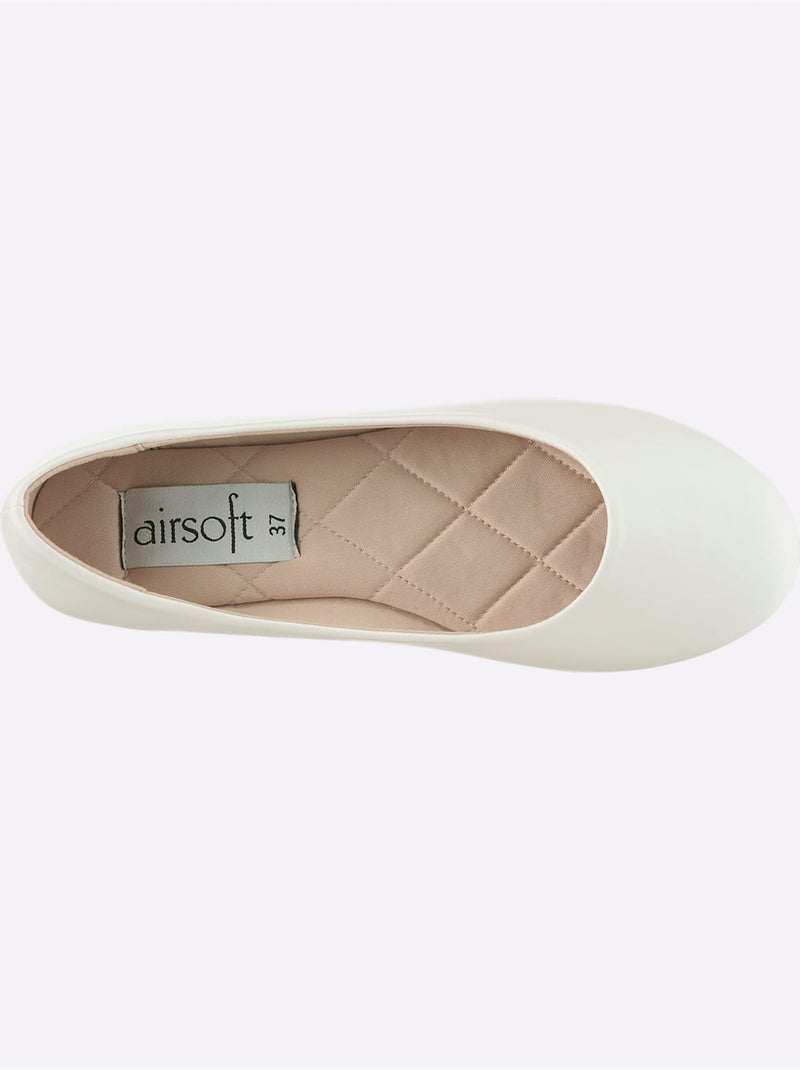 Ballerines Largeur Pied Normal - Taille Standard - Witt Blanc - Kiabi