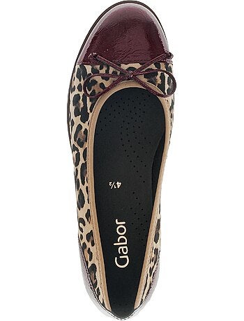 Ballerines léopard et en cuir