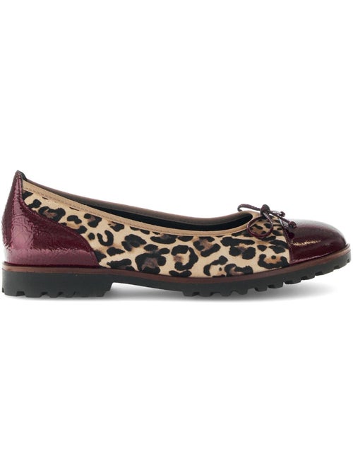 Ballerines léopard et  en cuir - Kiabi