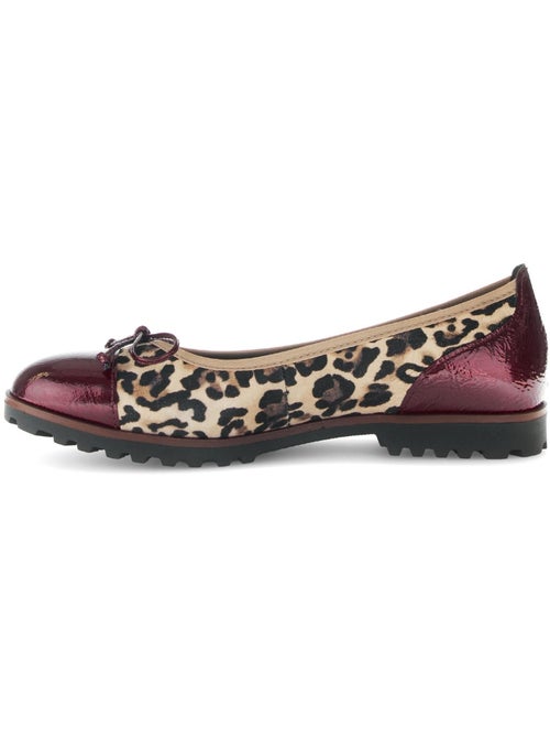 Ballerines léopard et  en cuir - Kiabi