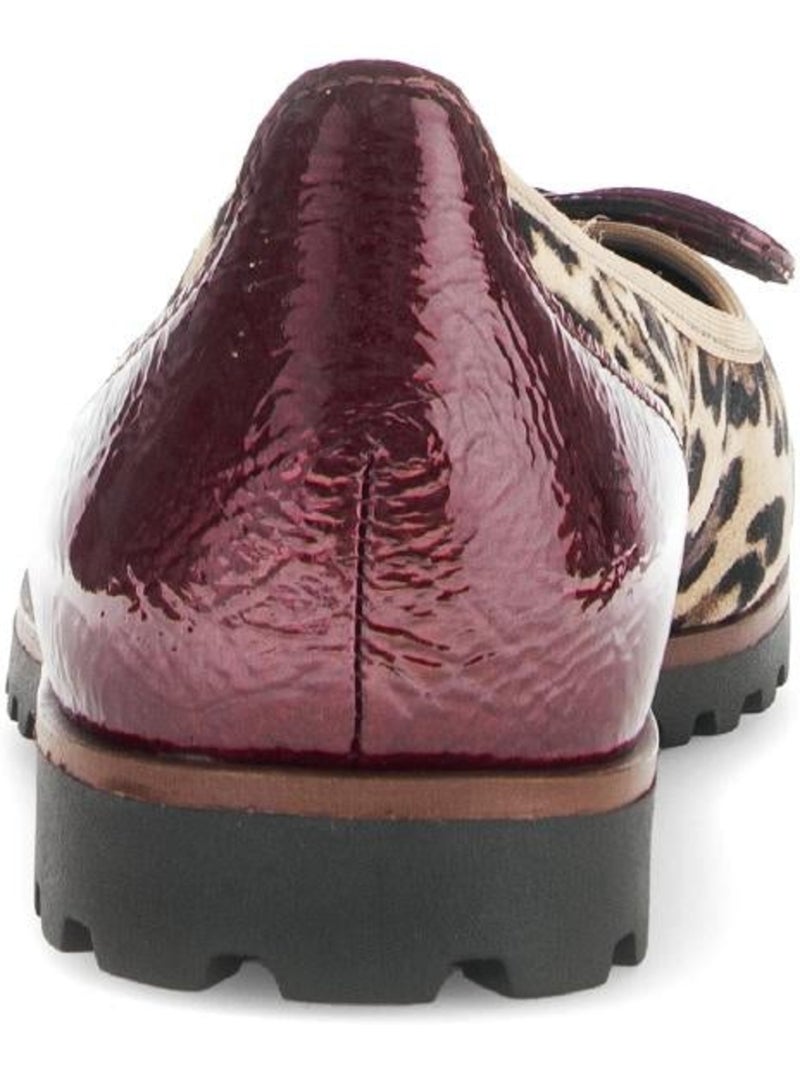 Ballerines léopard et  en cuir Beige - Kiabi