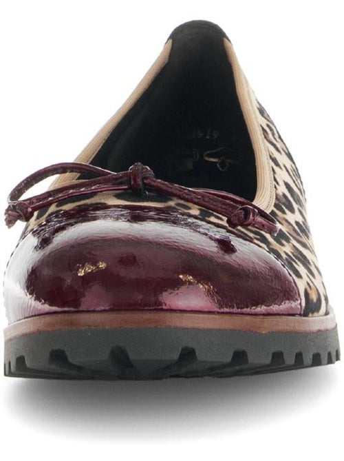 Ballerines léopard et  en cuir - Kiabi