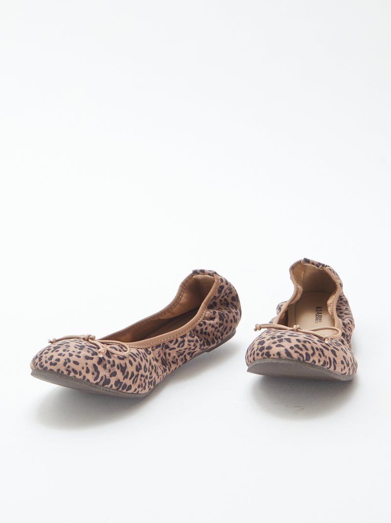 Ballerines léopard Marron - Kiabi