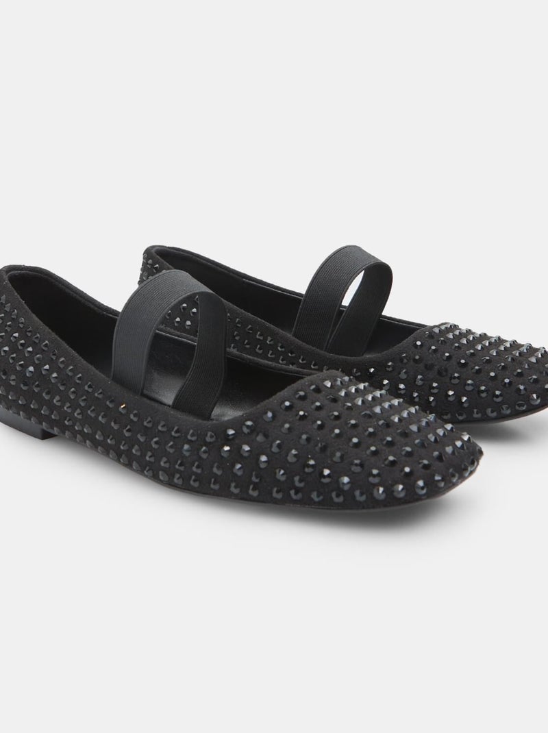 Ballerines Mary Jane avec strass BATA RED LABEL Noir - Kiabi