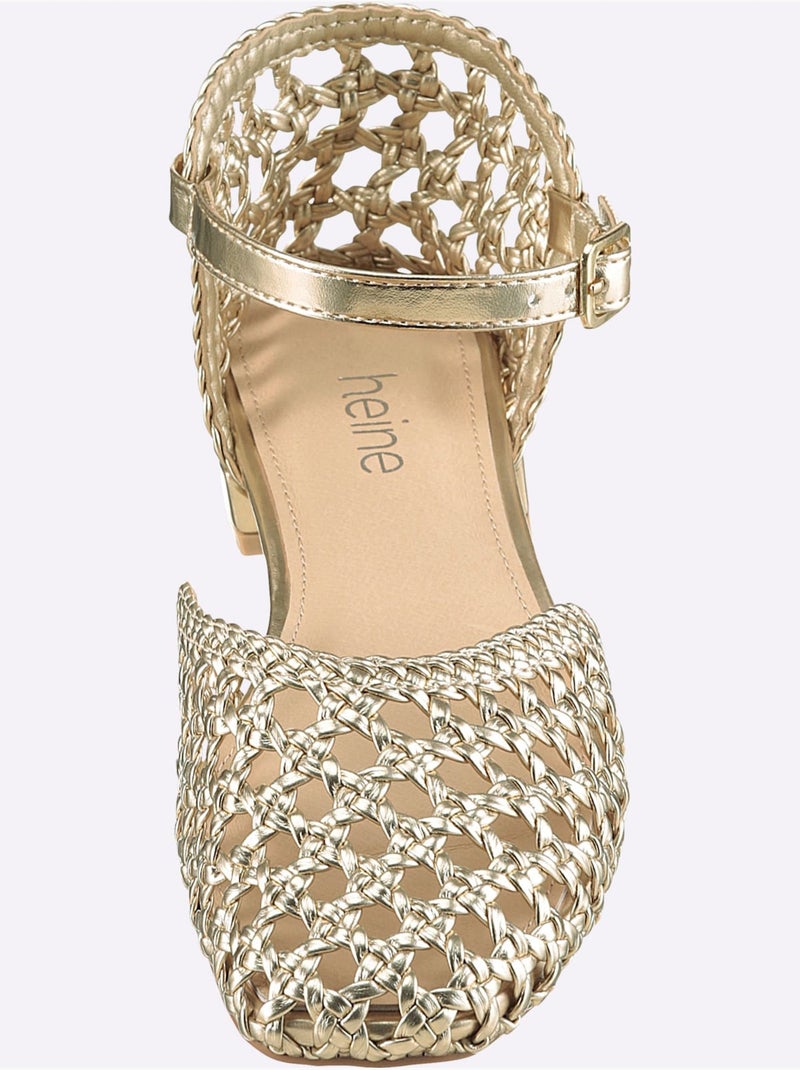 Ballerines Matière Synthétique - Taille Standard - helline Doré - Kiabi