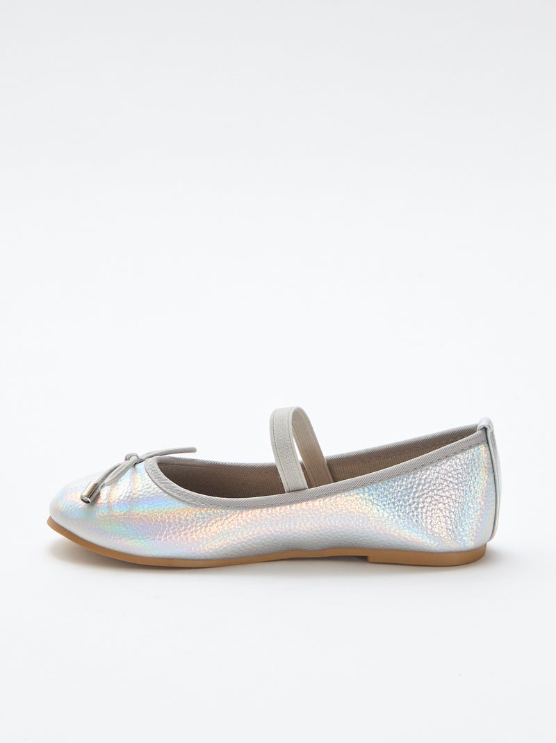 Ballerines métallisées Gris - Kiabi