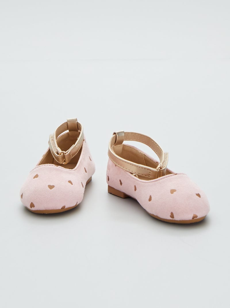 Ballerines motif 'cœurs' rose - Kiabi