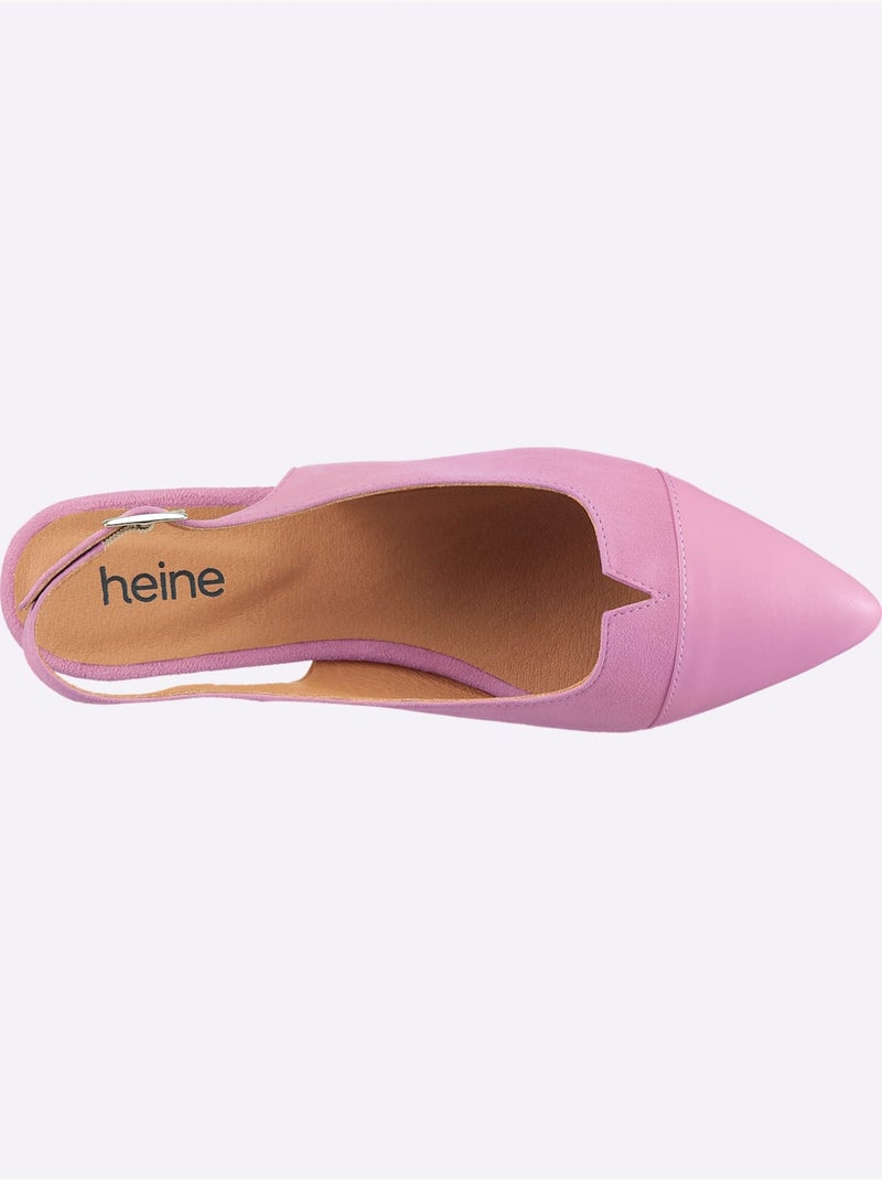 Ballerines Ouvertes à L'arrière De Fabrication Portugaise - Taille Standard - Helline Rose - Kiabi
