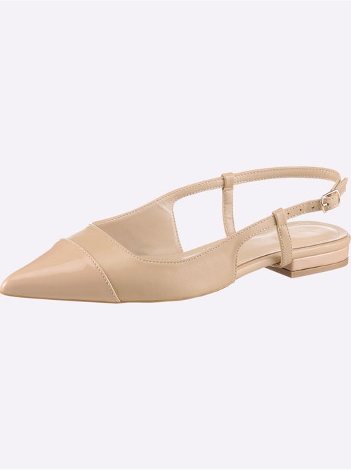 Ballerines Ouvertes à L'arrière Matière Synthétique - Taille Standard - helline - Kiabi