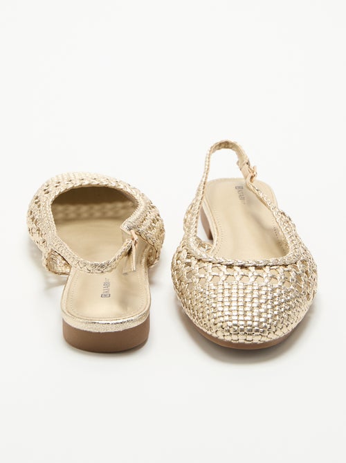 Ballerines ouvertes tressées - Kiabi