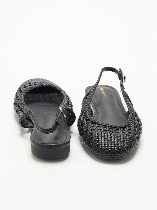 Ballerines ouvertes tressées - Kiabi